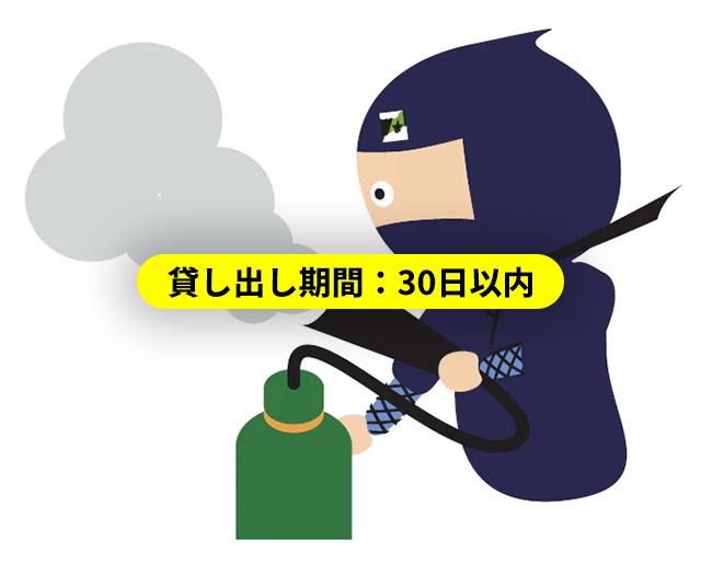 【期間30日】CO2ボンベレンタル ラッパ付き【来社引取、来社返却】