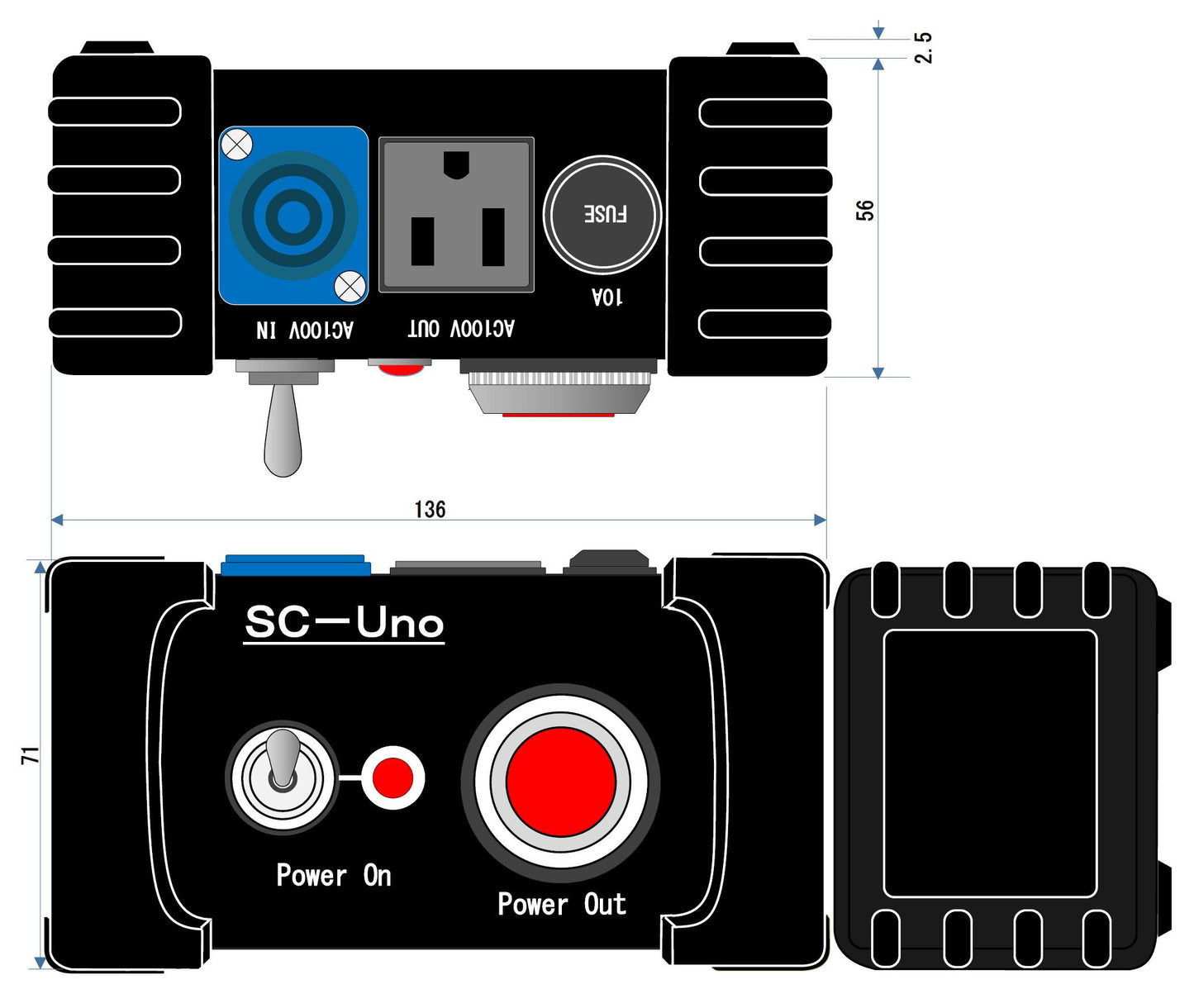 SC-Uno 特殊効果演出 専用スイッチ(キャノン砲、CO2)